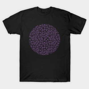 Halloween Neon Ghosts Pattern Violet T-Shirt